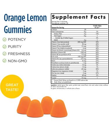 Nordic Naturals Zero Sugar Kids Multi Gummies - 120 Orange Lemon Flavored Gummies - Buy Online on GoSupps.com