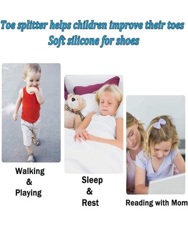 2Pcs Children's Gel Toe Separator & Bunion Corrector | Kids Toe Protector Spacer for Hallux Valgus - White - Buy Online on GoSupps.com