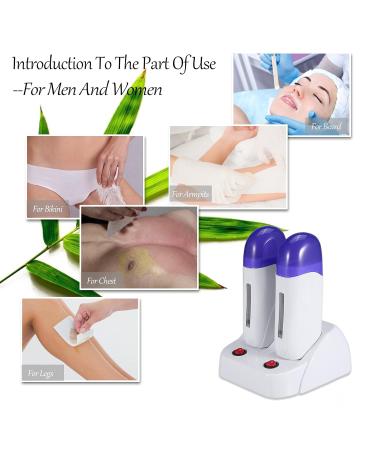 Double Wax Warmer for Men & Women | Dual Station Electric Wax Heater for Armpits Legs & Body - Ideal for Depilation - Buy Online on GoSupps.com