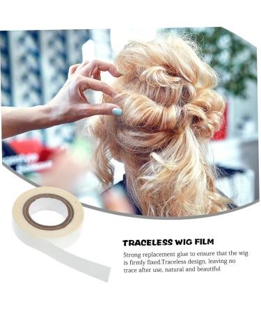 FRCOLOR 1 Roll Wig Film Wig Adhesive Hair Tape for Wigs Lace Wig Glue Wig Tape Ultra Hold Lace Tape for Wigs Scalp Tape for Wigs Hair Glue for Lace Wigs Hair Extension Tape Tissue White 4.70X4.70X1.30CM White - Buy Online on GoSupps.com
