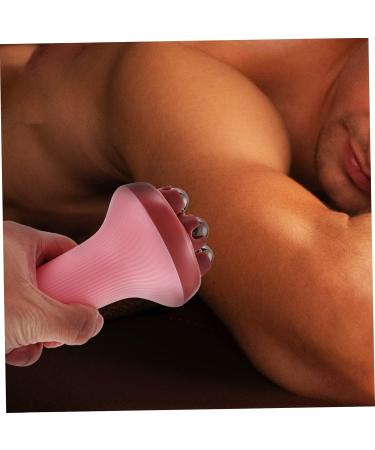 Minkissy 2-Piece Massage Roller Set | Body & Face Derma Roller Massager | Deep Pink Leg & Hand Hold Massagers | International Shipping Available - Buy Online on GoSupps.com