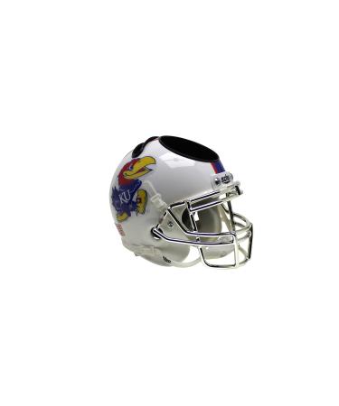 Schutt NCAA Kansas Jayhawks Football Helmet Desk Caddy White Alt. 7