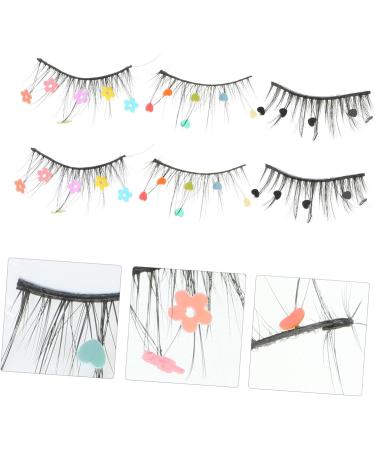 Beavorty 6 Pairs sequin false eyelashes colored lashes colored eyelashes pride outfit pride makeup color lashes natural false lashes cosplay lashes Miss Flash chip Imitation make up - Buy Online on GoSupps.com