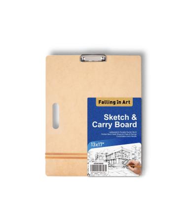 Falling in Art 13x17 Sketch Board, Drawing Tote Board for Artists with Sturdy Clip and Rubber Bands, Portable Art Clipboard for Classroom and Studio Drawing 13X17" - Buy Online on GoSupps.com