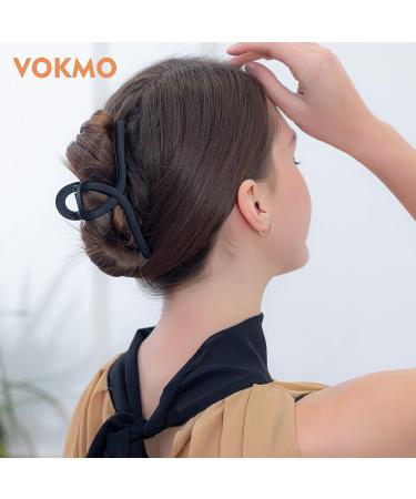 Vokmo Large Claw Hair Clips for Women - Upgraded Gradient Non-slip Hair Accessories (4 PCS Black) | Styling Thin and Thick Hair - Buy Online on GoSupps.com