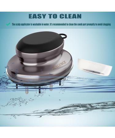 Scalp Applicator Comb & Bottle for Hair Growth | Essential Oils & Serum Application | Stimulate Scalp | Silver Gray - Buy Online on GoSupps.com