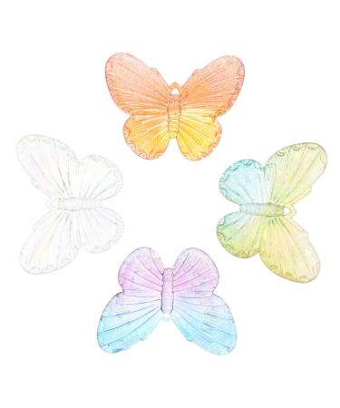 Anneome 20pcs Hairpin Diy Accessories Key Fob Butterfly Charms Diy Butterflies Accessories Phone Case
