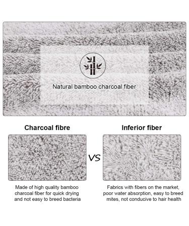 DIAOCARE Hair Turban 2 Pack Bamboo Carbon Fiber Towel for All Hair Types Quick Drying Lightweight & Stylish - Buy Online on GoSupps.com