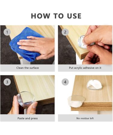 Baby Safety Corner Guards - Transparent Furniture Edge Bumpers (8 Pack) - Buy Online on GoSupps.com