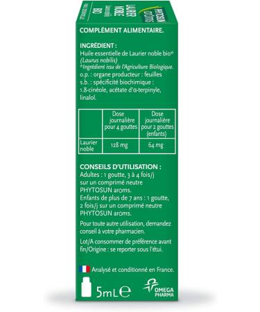 Buy Phytosun Ar ms Noble Bay Leaf Organic Oil 5 ml - Premium Essential Oils for Aromatherapy | International Shipping - Buy Online on GoSupps.com