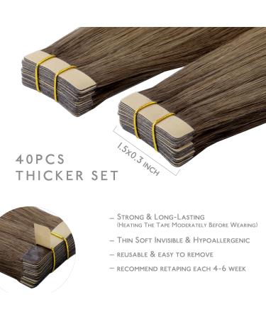 Buy If-of-Hearted Tape Extensions | Real Hair 40PCs 80g 30cm Sand Brown to Platinum Blonde | Invisible Tape In Hair Extensions - Buy Online on GoSupps.com