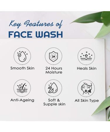 NutriGlow Advanced Organics Derma Repair Face Wash - Revitalize Brighten & Smooth Skin | 100ml Almond - Buy Online on GoSupps.com