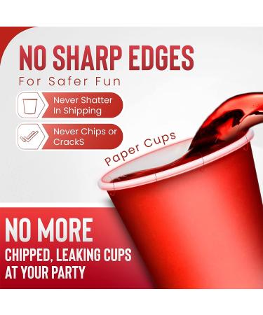 2oz Red Paper Disposable Shot Glasses for Jello Shots & Parties - Crack-Free Hard Plastic Alternative - Buy Online on GoSupps.com