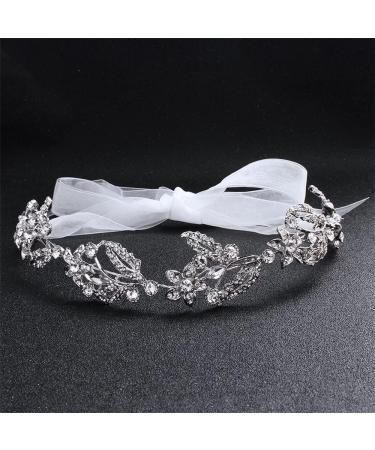 Silver Bridal Headband Rhinestone Headpiece Diamante Headdress Hair Vine for Brides Bridesmaid Bridal Hair Wedding Accessories - Buy Online on GoSupps.com