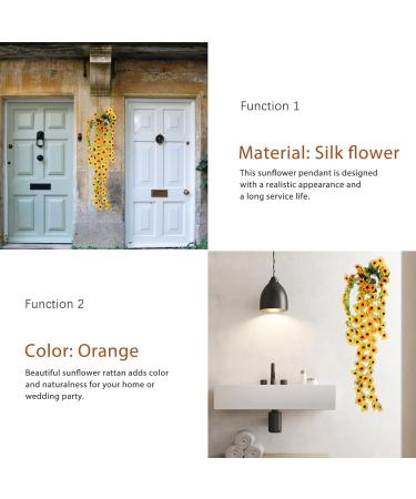 Cabilock 1 String Simulation to Japan Eucalyptus Flowers Decoration Sunflower Rattan Prop Vine - Buy Online on GoSupps.com