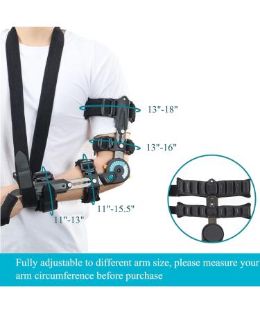Hinged ROM Elbow Brace with Hand Grip | Post-Op Support & Sling Stabilizer for Arm Injury Recovery | Fracture Rehabilitation - Left Arm - Buy Online on GoSupps.com