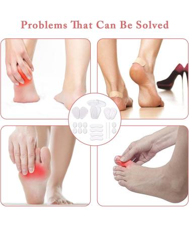 20 Pieces High Heel Protection Pads | Silicone Anti-Slip Cushions for Women & Men | Friction Bubble Prevention - Buy Online on GoSupps.com