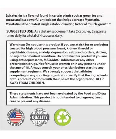 EPICATECHIN 300mg - 60 Capsules by Body Essentials | Boost Muscle Growth Protein Synthesis & Strength | Lean Muscle & Fat Loss - Buy Online on GoSupps.com