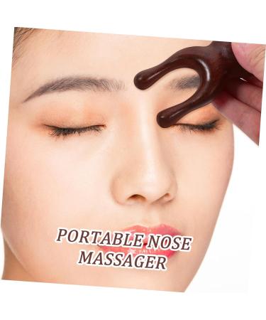 Frcolor Hand Massager & Shiatsu Face Care Tools - Wood Nasal Scraper 2 Pcs 9x3.5cm - Easy Travel Beauty & Urban Health Device - Buy Online on GoSupps.com