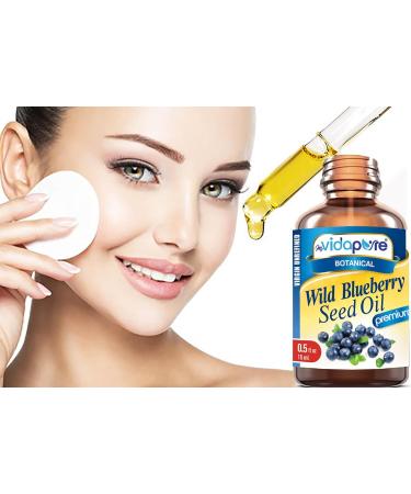MYVIDAPURE WILD BLUEBERRY SEED OIL 100% Pure Unrefined Virgin Cold Pressed. Moisturizer for Face Skin Hair Nails Scars Anti Aging (0.5 Fl Oz) 0.5 Fl Oz (Pack of 1) - Buy Online on GoSupps.com