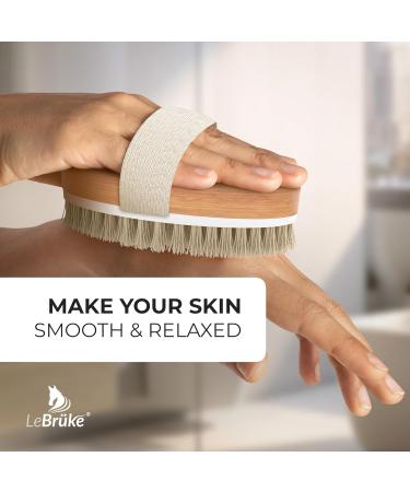 Lebr ke Dry Brush Bath Brush - With Practical Storage Bag - Perfect for Removing Dead Skin - Exfoliating Body Brush Exfoliating Brush - Buy Online on GoSupps.com