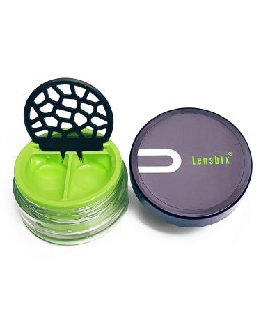 Lensbix Purist contact lens case. The perfect gift for contact lens wearers. Innovative design for modern people. (Purist kiwi)