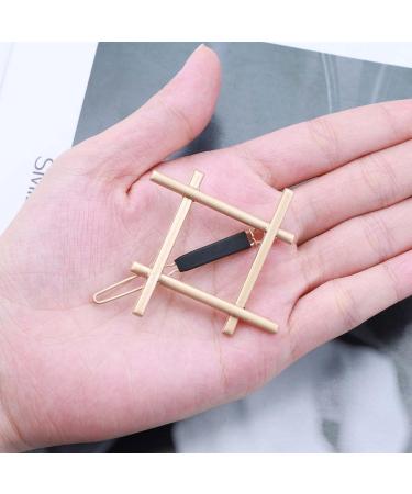 Yheakne Boho Square Hair Clip Gold Hollow Square Hairclips Barrette Vintage Hair Barrette Pins Decorative Bobby Pin Metal Minimalist Hair Accessories for Women and Girls Gifts (Gold) - Buy Online on GoSupps.com