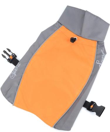 Ranphy Waterproof Dog Rain Coat for Medium & Large Dogs - Reflective Breathable Ultra-Light Jacket for Labrador & Dachshund - 4XL Orange & Gray - Buy Online on GoSupps.com