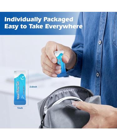 CYOUH 120PCS Vacuum-Packed Salt Saline Packets Sinus Nasal Rinse for Neti Pot Individually Wrapped 2.34g Nasal Wash Irrigation System Nose Cleaner Saline Refill Packets - Buy Online on GoSupps.com