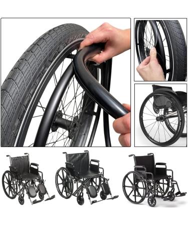 1 Pair Wheelchair Cover 22/24inch Adults Silicone Wheelchair Push Rim Covers Improve Grip and Traction Non-Slip Rear Wheel Grips Cover for Stop Screeching Sound Wheelchair(Dark Green 24in) 24in Dark Green - Buy Online on GoSupps.com