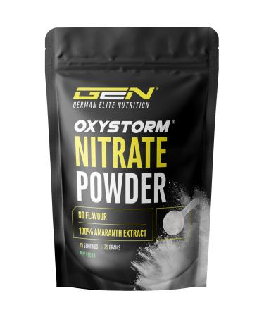 Nitrate Powder (Oxystorm ) 75 g - Poudre d'extrait de feuille d'amarante pure - Optimal pour les boosters pr -entra nement - Poudre pure - Vegan