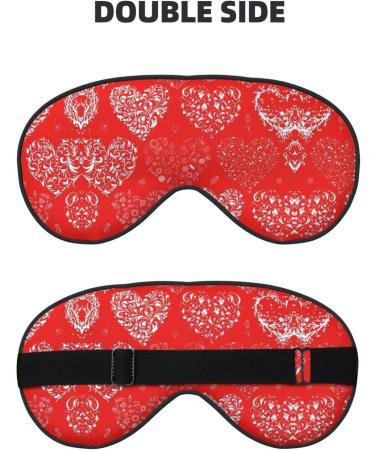 Love Print Unisex Sleep Eye Mask - Soft Comfort Eye Shade for Travel Yoga & Shift Work - Buy Online on GoSupps.com