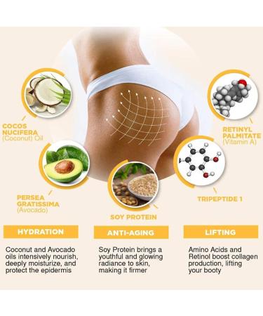 Buy Butt & Thigh Lifting Cream | Hot Bum Bum Cream for Firming Hydrating & Cellulite Smooth Skin | Coconut & Avocado Oils 4.23 fl oz - Buy Online on GoSupps.com