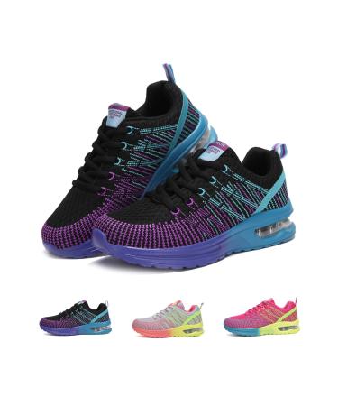 Neoker sneakers women running shoes sports shoes light sneaker breathable slipproof walking shoes jogging shoes gray red black 36-42u sneakers xm16 black 40 EU
