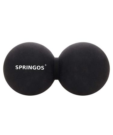 SPRINGOS double ball duoball fascia ball hardness: hard twinball massage ball 13 cm black double ball 13 cm