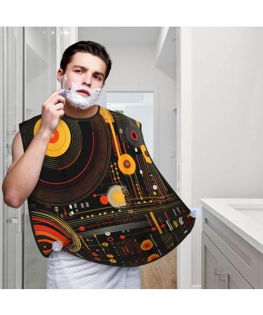 Vinyl Record Beard Bib - Abstract Hair Catcher & Non-Stick Grooming Cloth | Perfect Gifts for Men - Buy Online on GoSupps.com
