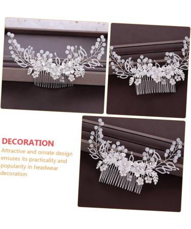 MAGICLULU 1pc Flower Leaf Comb Fashion Hairpin Woman Hair Comb Alloy Hair Decor Hair Accessory Handmade Hair Decor Exquisite Headwear - Buy Online on GoSupps.com