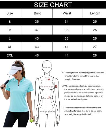 Women's Golf Polo T-Shirt | Short Sleeve Collared Athletic Print | Little Beauty 1444-Azure Blue White (Medium) - Buy Online on GoSupps.com