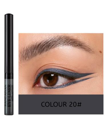 Coloured Eyeliner Matte Liquid Eyeliner White Eyeliner Long-Lasting Waterproof Liquid Eye Liner Highly-Pigmented Colourful Eyeliner for Eye Makeup Tools Black Purple Brown (Darkgrey-20)