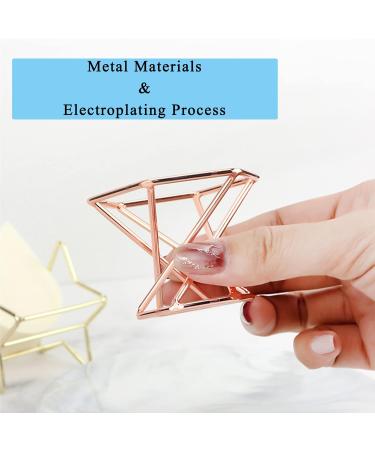 Buy 2PCs Hexagonal Metal Makeup Holder Set - Powder Tassel & Sponge Organizer for Beauty Display - International Shipping Available - Buy Online on GoSupps.com