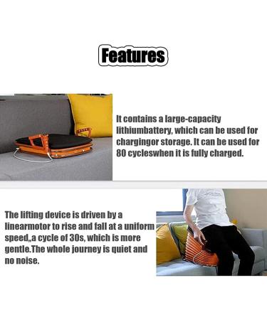 Uplift Seat Assist Cushion Electric Lift Seat Assist Cushion Lift Seat Powered Lift Cushion for Elderly Handicapped Who is Also Self-Powered - Buy Online on GoSupps.com