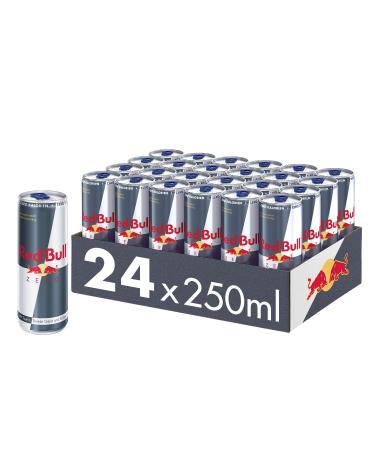 Red Bull Energy Drink Zero - 24 Palette can - drinks without sugar and calories disposable (24 x 250 ml) with deposit - Germany 24er tray