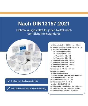First Aid Refill Set DIN 13157:2021 for Companies (Up to 50 People) - Complete First Aid Kit Filling with Guidelines - Buy Online on GoSupps.com
