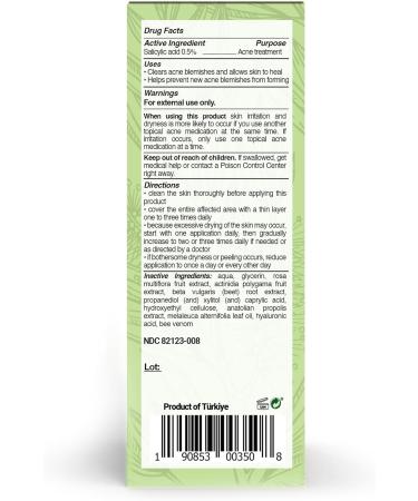 BEE and YOU Acne Treatment with Salicylic Acid Bee Venom and 100% Natural Propolis Extract Acne Serum for Face and Body to Control and Clear Breakouts |1 Ounce - Buy Online on GoSupps.com