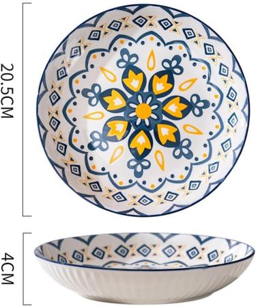 Dinnerware Dishes Plates 4PC Dinner Plate Simple Romantic Cream Ceramic Cameo Afternoon Tea Home Dessert Plate for Kitchen Restaurant Banquet Dinner Restaurant Family Party Plates - Buy Online on GoSupps.com