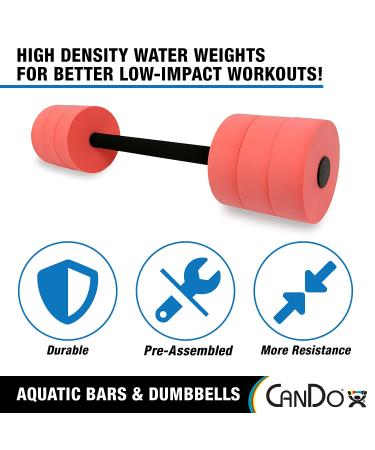 CanDo Aquatic Swim Bars and Dumbbells for Hydrotherapy and Pool Fitness - Small Swim Bar Red - Buy Online on GoSupps.com