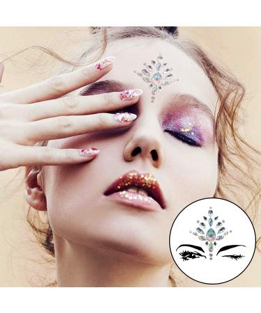 Mermaid Face Jewels 10 Sets - Festival Rhinestone Face Gems & Temporary Stickers - Buy Online on GoSupps.com