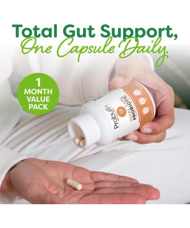 Probulin Total Care Probiotic Supplement Daily Gut Digestive and Immune Health Probiotics Capsules for Men and Women 20 Billion CFU Vegan 30 Count Bottle - Buy Online on GoSupps.com