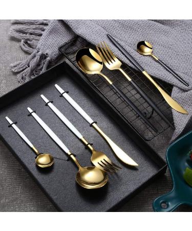 Stainless Steel Cutlery Steak Cutlery Set Portable Cutlery Gold - Buy Online on GoSupps.com