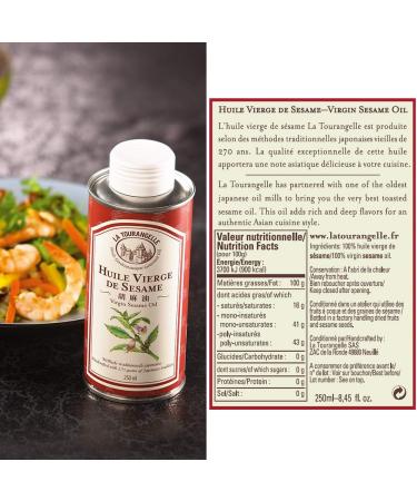La Tourangelle - Set of 3 Gourmet Oils: Walnut Oil Hazelnut Oil Virgin Sesame Oil Ideal for Your Everyday Recipes - 3 x 250 ml - Buy Online on GoSupps.com